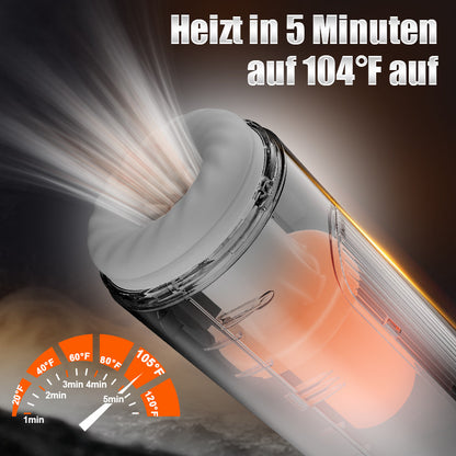 Tragbarer 7-stoßender und vibrierender, erhitzender Vocal-Masturbationsbecher