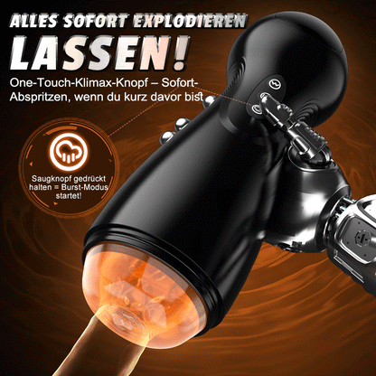 SolaceX - 8 Sucking 10 Vibrating One Touch Orgasm Digital Vacuum Masturbator