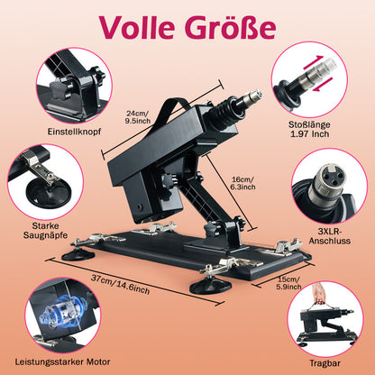 Azax - Ultimatives Vergnügen mit der Top-bewerteten Sexmaschine – 7 Zubehörteile, automatisches Stoßen, anale Liebe