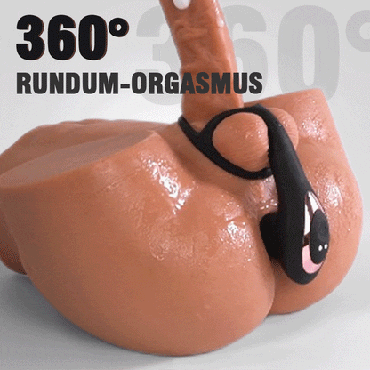 9 Wackelndes schwingendes und vibrierendes Prostata-Massagegerät mit Penisring ANAL TOY