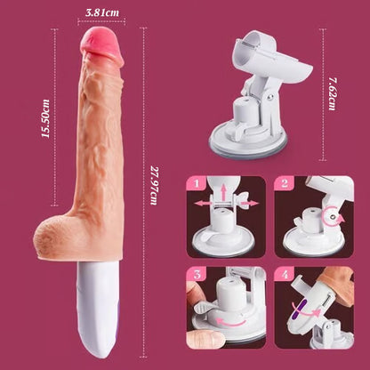 4 IN 1 Dildo 8 Stoßen Wärme Rotieren Vibrieren Acmejoy