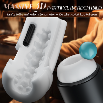 Phantom - 7 Saugungen 7 Vibrationen  Doppelgriffe  Grobe Granulat-Kanaltextur  Männer-Masturbator