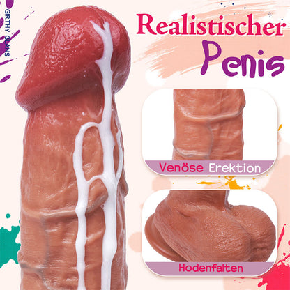 9,8 Zoll realistischer Silikondildo, freihändiges Spielen, realistischer G-Punkt-Analstimulator