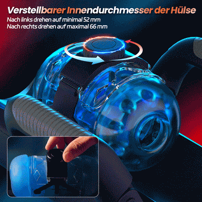 Venom - 12 cm langer Hub & 700 Hübe/Min, Teleskopisch, Einstellbare Enge, Handyhalter, Automatischer Masturbator für Männer