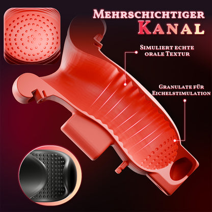 Verzauberung - 9 Vibrationen 4 Saugungen Klammernde Saugung Oralsimulation Männer-Masturbator