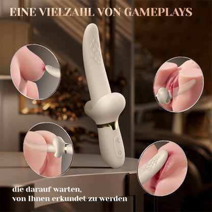 7 Arten von schwingenden und vibrierenden Fettzungenvibratoren, 360°-Schwingung zur Stimulation der Klitoris