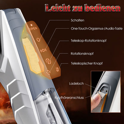 Baxter 3 Thrusting 4 rotierender männlicher Masturbator mit Sprachmodus