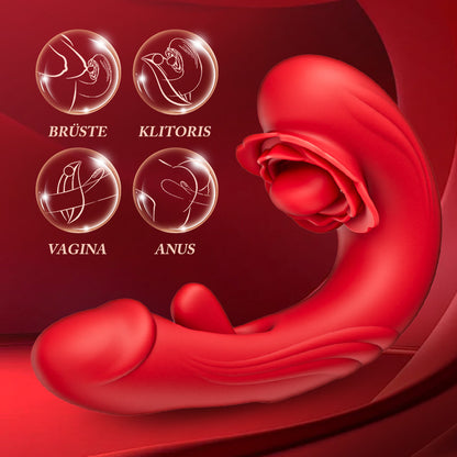 Papaver rhoeas—— 10-Frequenz-Rotation + Vibration + Ohrfeigen, 3-in-1-G-Punkt-Vibrator