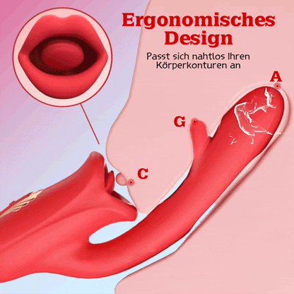 【Versand innerhalb von 24 Stunden】Bisou - G-Punkt-Slap-Vibrator mit Zungenleckfunktion & Vibrationszunge