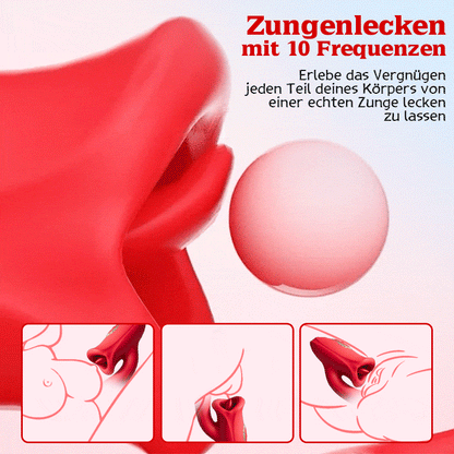 【Versand innerhalb von 24 Stunden】Bisou - G-Punkt-Slap-Vibrator mit Zungenleckfunktion & Vibrationszunge
