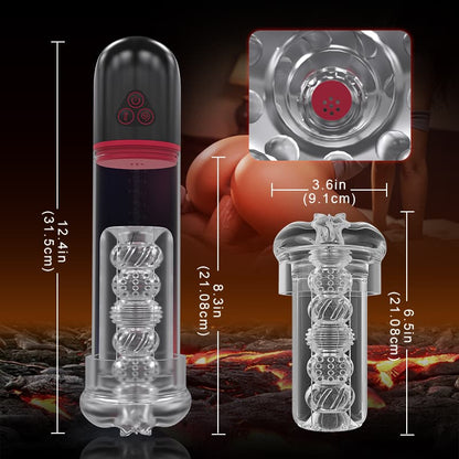S-HANDE - 2 IN1 9 Vibration 3 Saugmodi Penispumpe S-HANDE