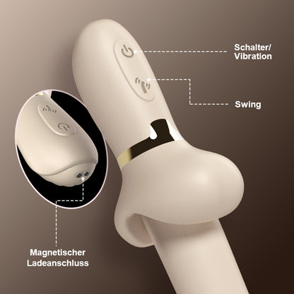 7 Arten von schwingenden und vibrierenden Fettzungenvibratoren, 360°-Schwingung zur Stimulation der Klitoris