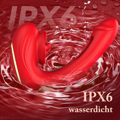 Papaver rhoeas—— 10-Frequenz-Rotation + Vibration + Ohrfeigen, 3-in-1-G-Punkt-Vibrator