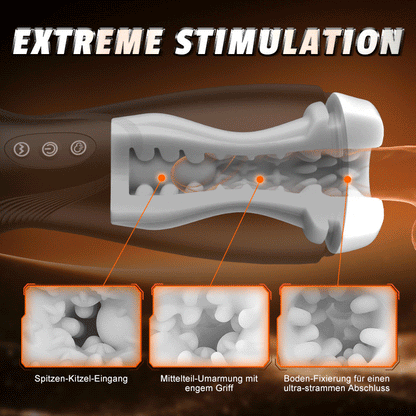 SolaceX - 8 Sucking 10 Vibrating One Touch Orgasm Digital Vacuum Masturbator