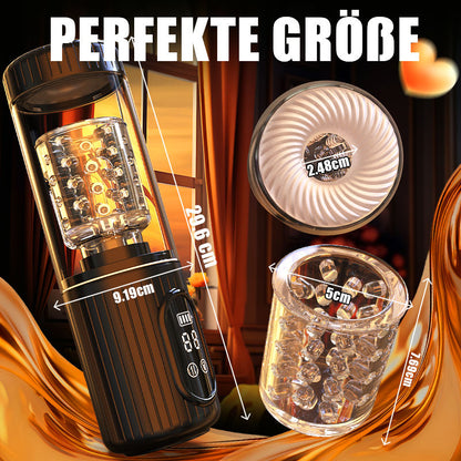 Aisia 4 Saug 5 Stoßmodi rotierender 3-in-1-Oralsex-Stroker