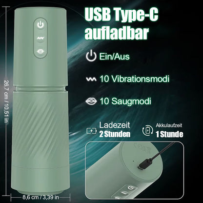 Abyss - 10 Saug- & 10 Vibrations-Vakuum-Penis-Pumpe Vergrößerungspumpe männlicher Masturbator