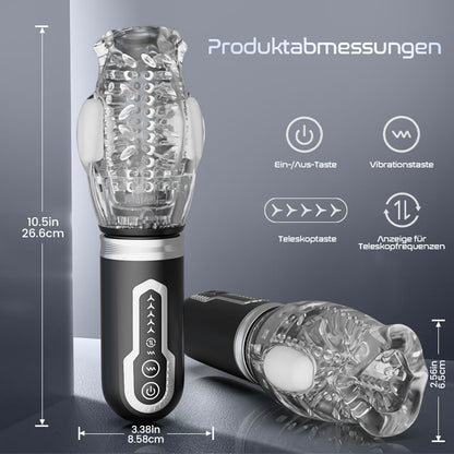 Amber - 7 Vibrierender 5 Rotierender Stoß-Blowjob-Masturbator