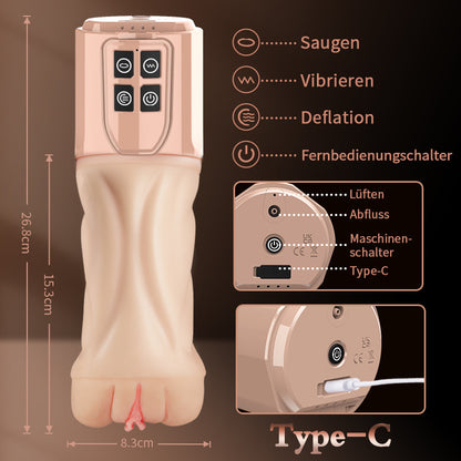 BEYA 5 Saugen 7 Vibrieren 2 IN 1 Masturbator Cup