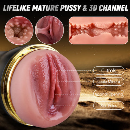 5 Sucking 10 Vibrating Simulated Vagina Eingang Männliche Masturbation Cups