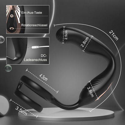 10-Frequenz-Vibration + Rotation, Anuserweiterung, beispiellose Stimulation