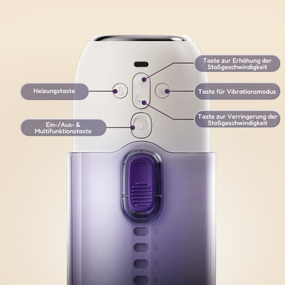 Vibedry - Beheizbarer Masturbator für Männer, 7-fach teleskopierbar, 5 Vibrationsmodi, App-gesteuert, multifunktionales