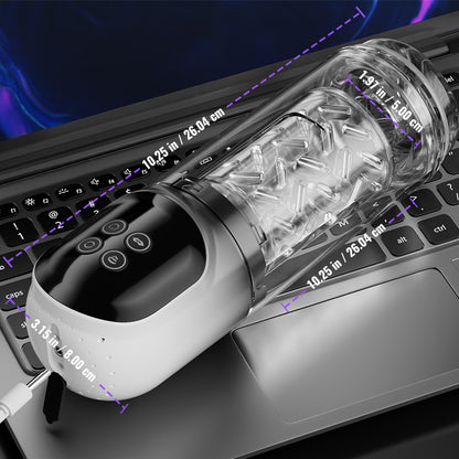 Vortex - 7 Saugmodi 7 Rotationen Stroker – 3D realistisches Gefühl wasserdichtes Heiß- & Kaltwasser-Spa Vakuum-Pumpen Masturbator