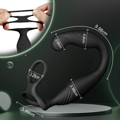 Warrior - C-förmiger Prostatamassager mit 10 schwingenden Vibrationen für Männer, Paare, Schwule