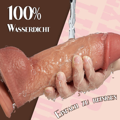 Riesendildo mit 7 cm Durchmesser und starkem Saugnapf, geeignet für Männer und Frauen