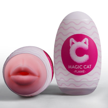 S-HANDE Realistischer Oralsex Tragbarer eiförmiger manueller Masturbator Orgasmusbegleiter für Zuhause und unterwegs