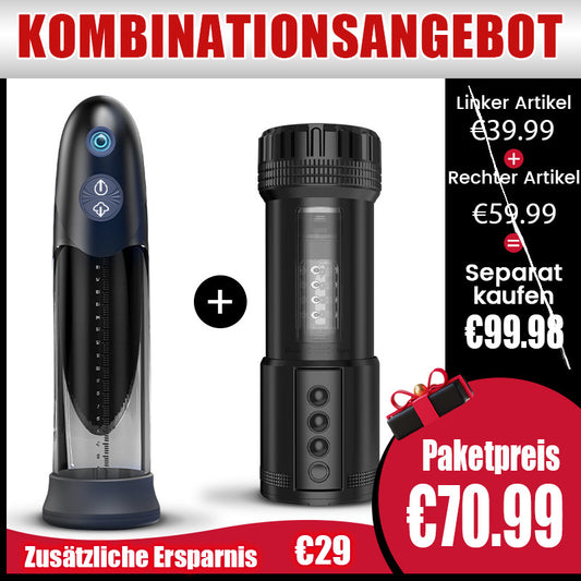 Super-Doppel-Überraschung! Masturbator + Vergrößerer Limitierte Kombi-Aktion, sparen Sie 29,99 €