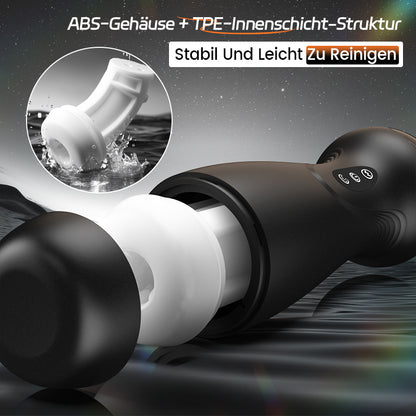 SolaceX - 9-stufige Saugfunktion 10-stufige Vibrationsfunktion, automatischer männlicher Masturbator mit starker Saugkraft Masturbator
