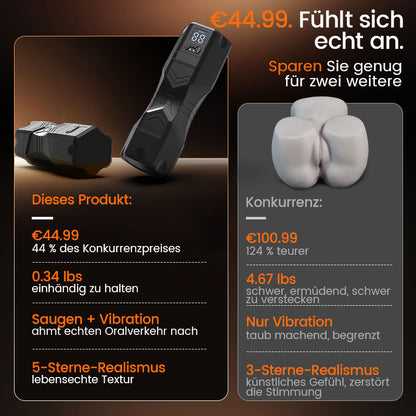 Captain Titan - 6,5 Zoll Massives Real Feel Ergonomischer Griff Unschlagbares Preis-Leistungs-Verhältnis Blowjob Stroker