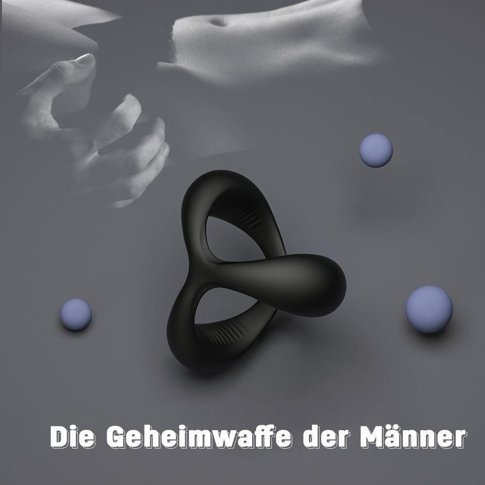 Penisringe drei Ringe Schwarz Härter Länger Größer - acmejoy-de